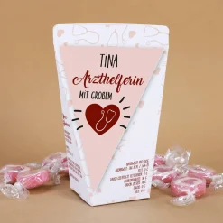 Geschenktüte für Arzthelferin - Dankeschön gefüllt mit Schokolade, Bonbons oder ohne Füllung