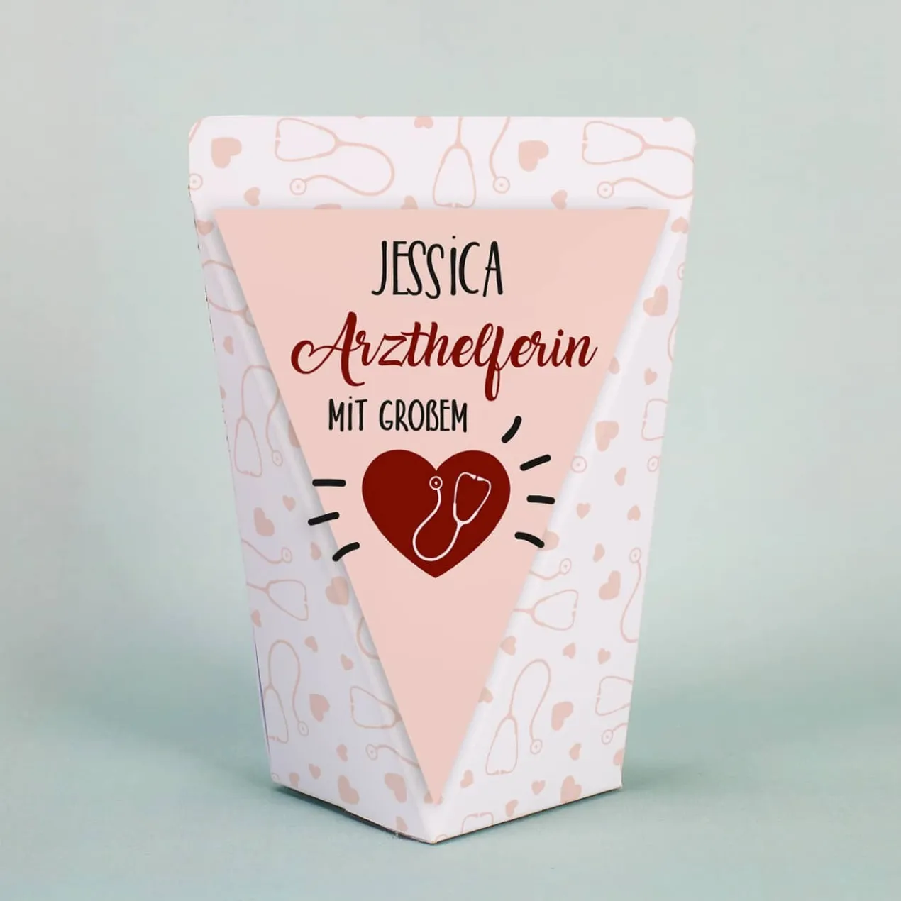 Geschenktüte für Arzthelferin - Dankeschön gefüllt mit Schokolade, Bonbons oder ohne Füllung