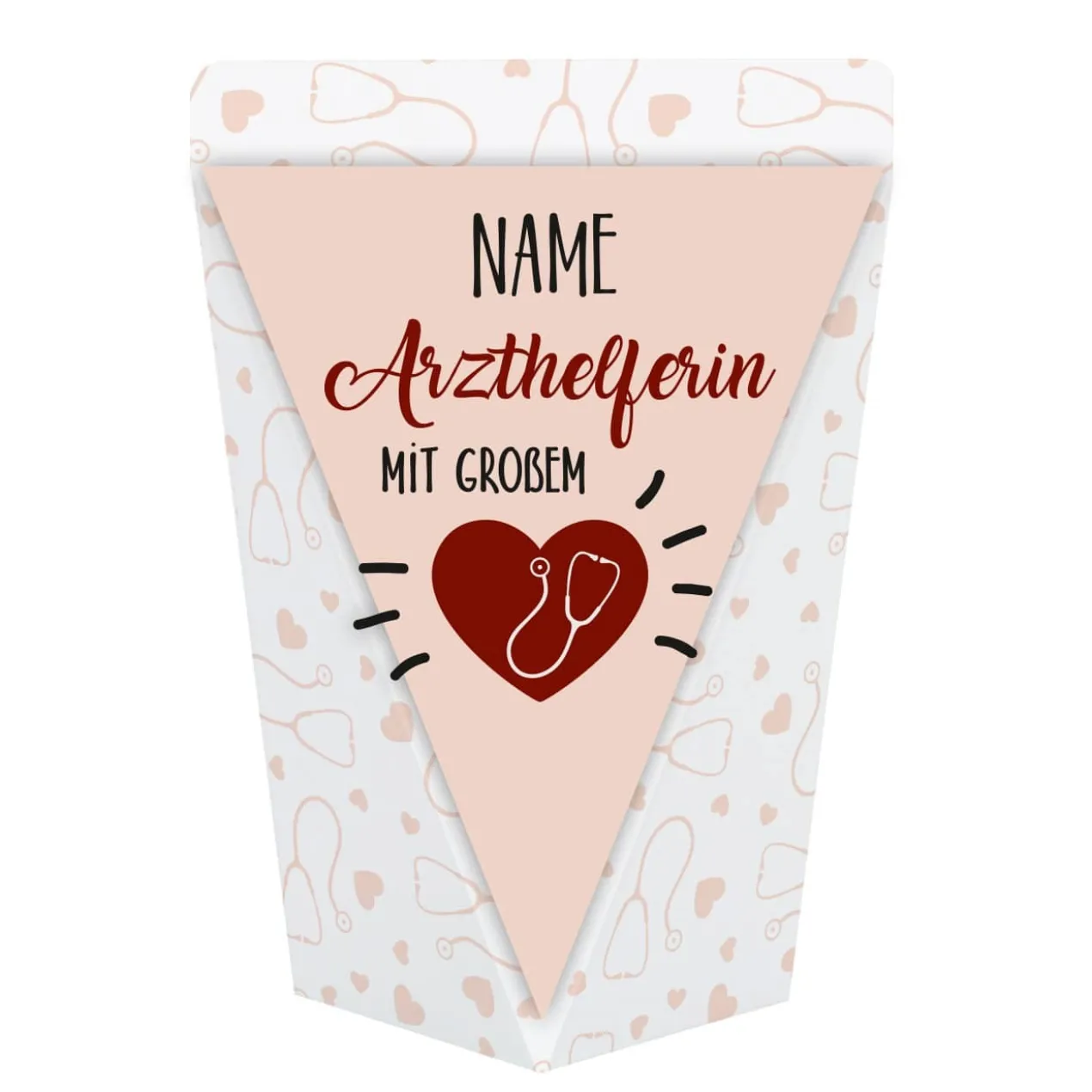 Geschenktüte für Arzthelferin - Dankeschön gefüllt mit Schokolade, Bonbons oder ohne Füllung