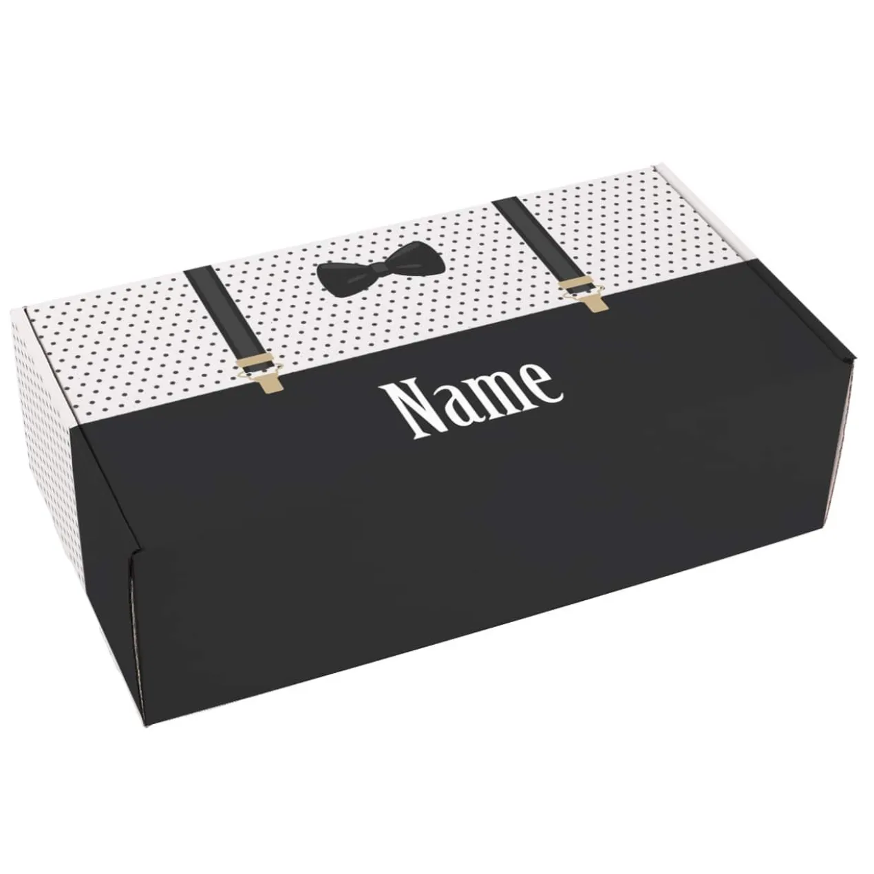 Geschenkverpackung für Männer mit Ihrem Wunschnamen bedruckt