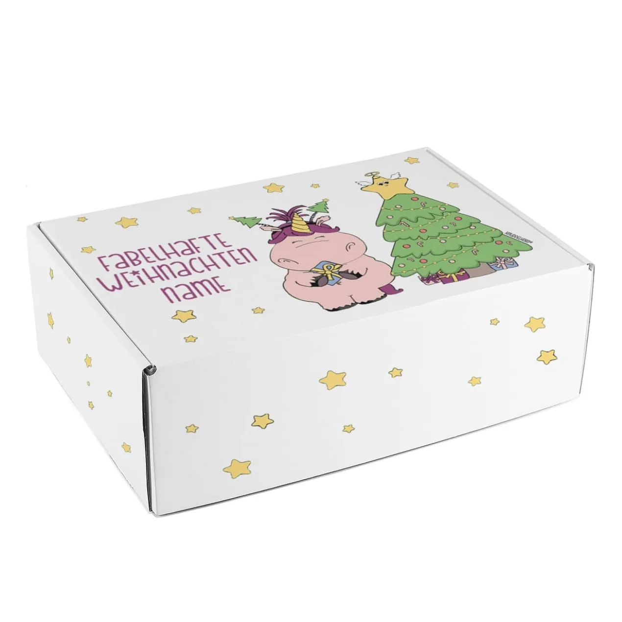 Geschenkverpackung mit Knuddelhorn und Ihrem Namen