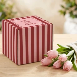 Geschenkverpackung zum Muttertag mit Spruch - hab dich lieb Mama | Box für Tassen & kleine Geschenke
