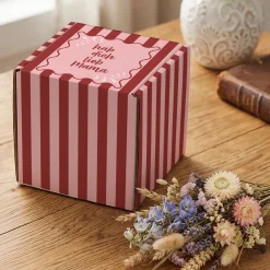 Geschenkverpackung zum Muttertag mit Spruch - hab dich lieb Mama | Box für Tassen & kleine Geschenke