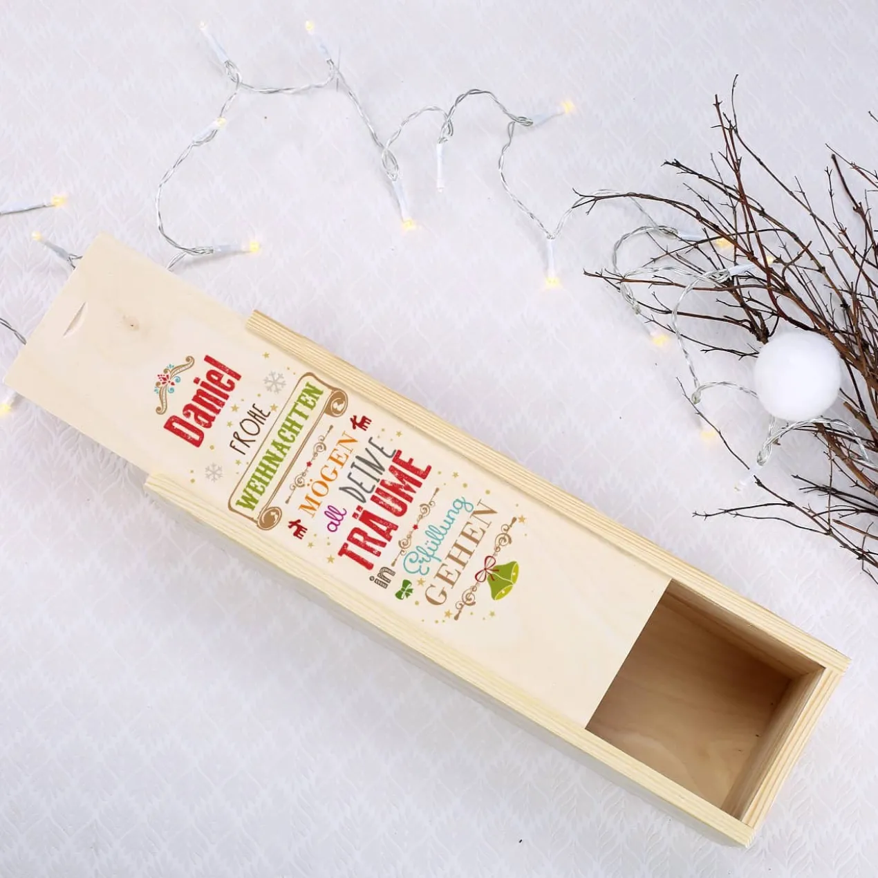Geschenkverpackung zu Weihnachten mit Ihrem Namen
