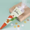 Geschwister-Schultüte mit Fuchs und Name bedruckt