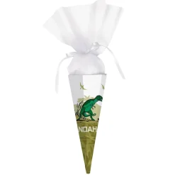 Geschwistertüte mit Dinosaurier und Name