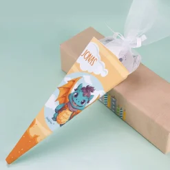 Geschwistertüte mit kleinem Drachen und Name