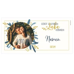 Gesucht & Gefunden - Hochzeitsbanner mit Foto, Namen und Datum