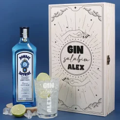Gin salabim - Gin Geschenkset mit Bombay Gin und Glas