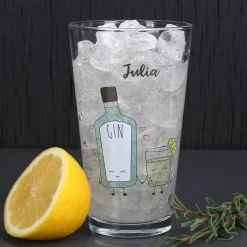 Gin Tonic Geschenkset mit Glas, Mini Bombay und Thomas Henry Tonic