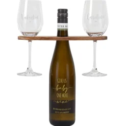Give us Baby one more wine - personalisiertes Weinset mit Gravur