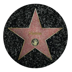Glasbrettchen mit eigenem Walk of Fame Stern