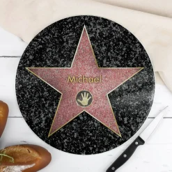 Glasbrettchen mit eigenem Walk of Fame Stern