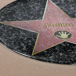 Glasbrettchen mit eigenem Walk of Fame Stern