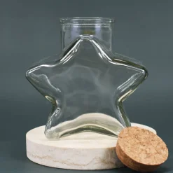 Glasflasche Stern