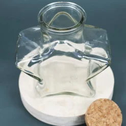 Glasflasche Stern