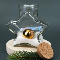 Glasflasche Stern
