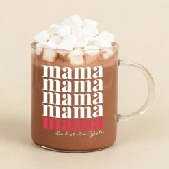 Glastasse für Mama personalisiert mit Wunschtext | Teeglas als Geschenk zum Muttertag