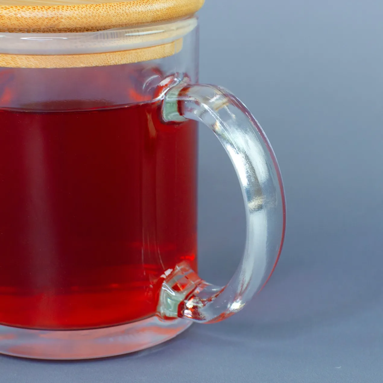 Glas Tasse 'Matcha Lover' mit Bambus Holz Deckel | Matcha Tasse als Geschenkidee