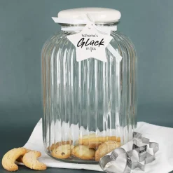 Glück im Glas - Geschenkset in großer Glasdose für Frauen