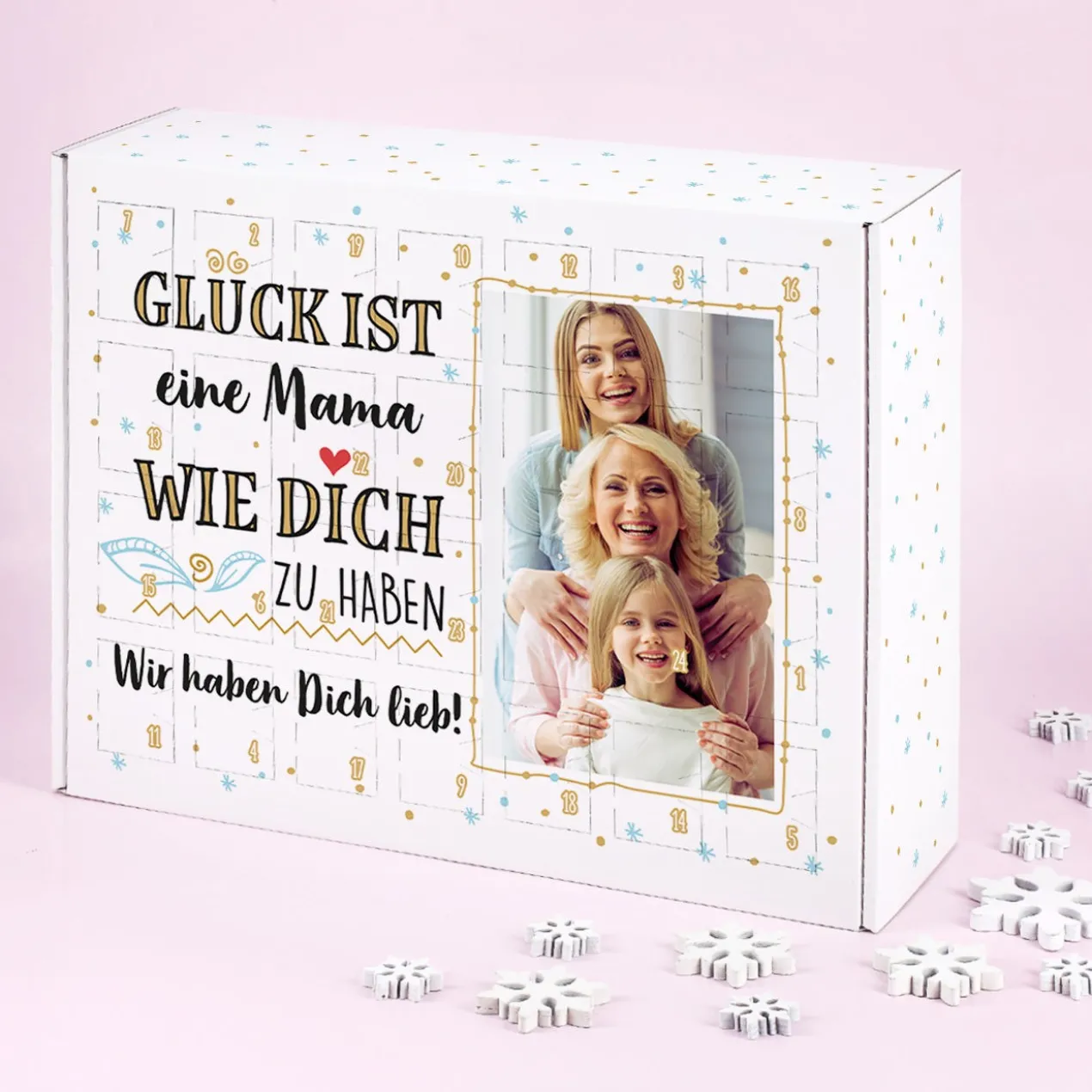 Glück ist... DIY Adventskalender mit Foto und Wunschtext