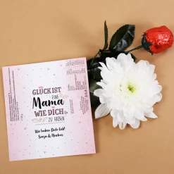 Glück ist eine Mama wie Dich zu haben - Schokorose zum Muttertag