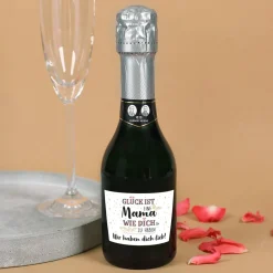 Glück ist, eine Mama wie dich zu haben - kleine Sekt Flasche 0,2l | Geldermann Flaschengärung