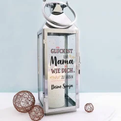 Glück ist, eine Mama wie dich zu haben - Laterne mit Wunschtext