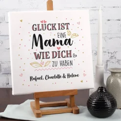 Glück ist, eine Mama wie dich zu haben - Leinwand 30x30cm