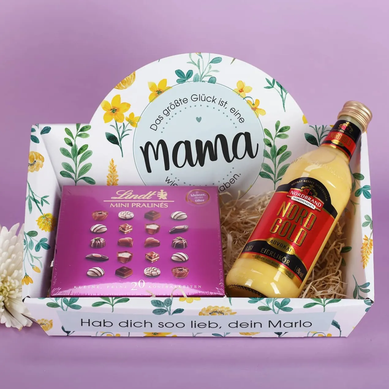 Glück ist eine Mama wie Dich zu haben - Geschenkkörbe mit verschiedenen Füllungen