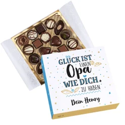 Glück ist, einen Opa wie dich zu haben - 100 g Lindt Pralinen mit Wunschtext