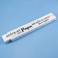 Glück ist, einen Papa wie dich zu haben - Zollstock mit Wunschtext