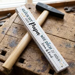 Glück ist, einen Papa wie dich zu haben - Zollstock mit Wunschtext