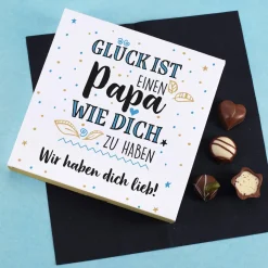 Glück ist, einen Papa wie dich zu haben - Lindt Pralinen mit Wunschtext