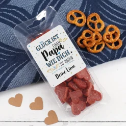 Glück ist, einen Papa wie dich zu haben - Salami Snack mit Text