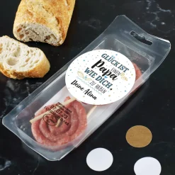Glück ist, einen Papa wie dich zu haben - Salami Snack mit Text