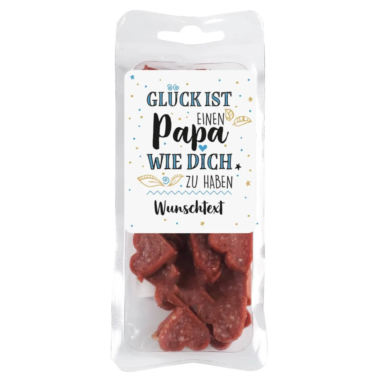 Glück ist, einen Papa wie dich zu haben - Salami Snack mit Text