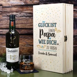 Glück ist, einen Papa wie dich zu haben - Glenfiddich Whisky Geschenkset