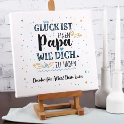 Glück ist, einen Papa wie dich zu haben - Leinwand 30x30cm
