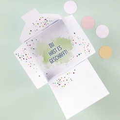 Glückwunsch-Geschenkbox zum Abitur mit 10 Lindt Schoko-Herzen, Name, Jahr & Text