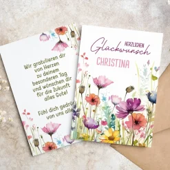 Glückwunschkarte mit Wildblumen - zu vielen Anlässen