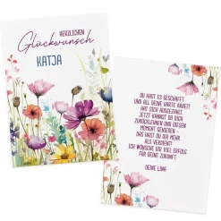 Glückwunschkarte mit Wildblumen - zu vielen Anlässen