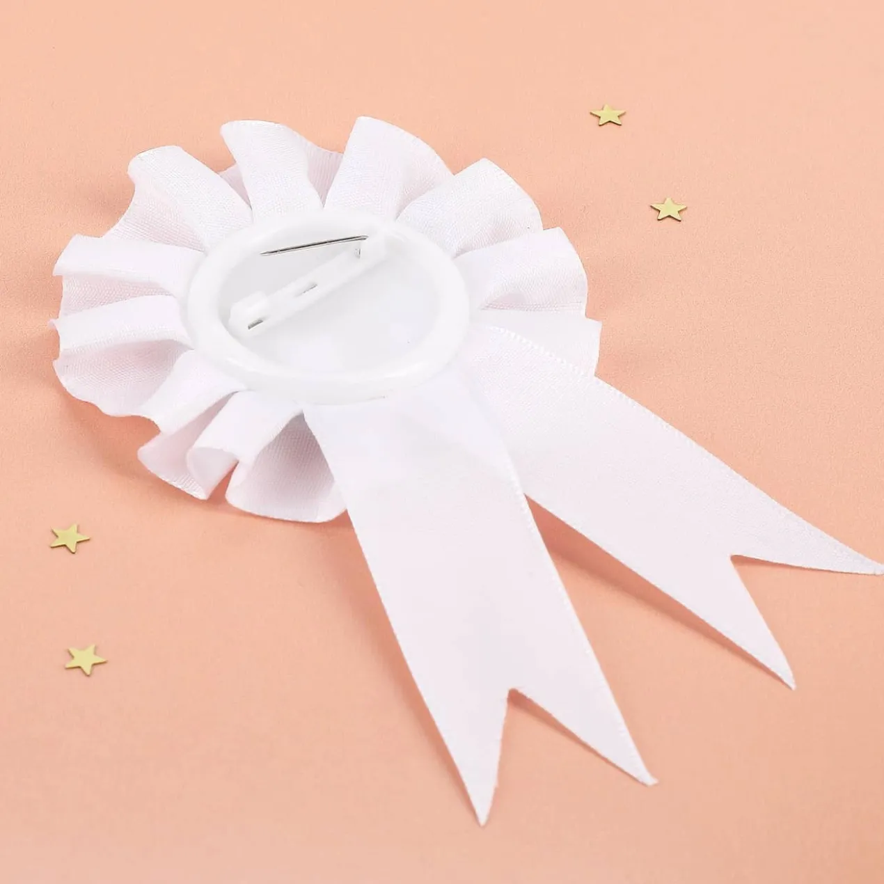 Glückwunsch-Rosette in weiß zum 20. Geburtstag