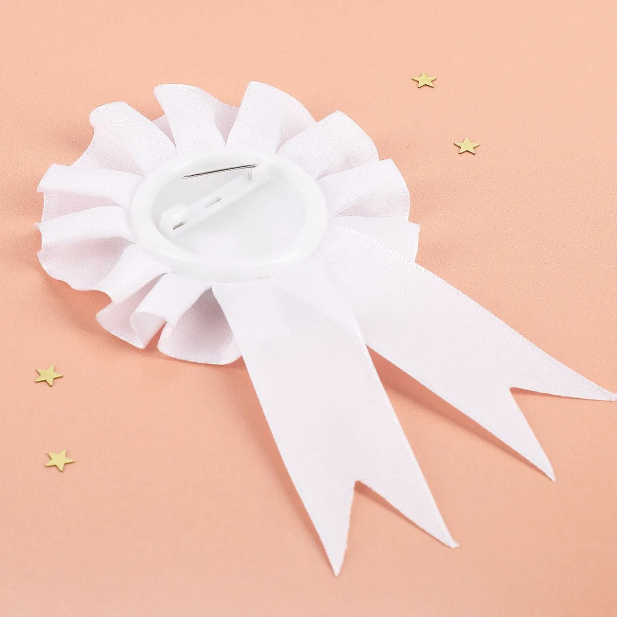 Glückwunsch-Rosette in weiß zum 60. Geburtstag