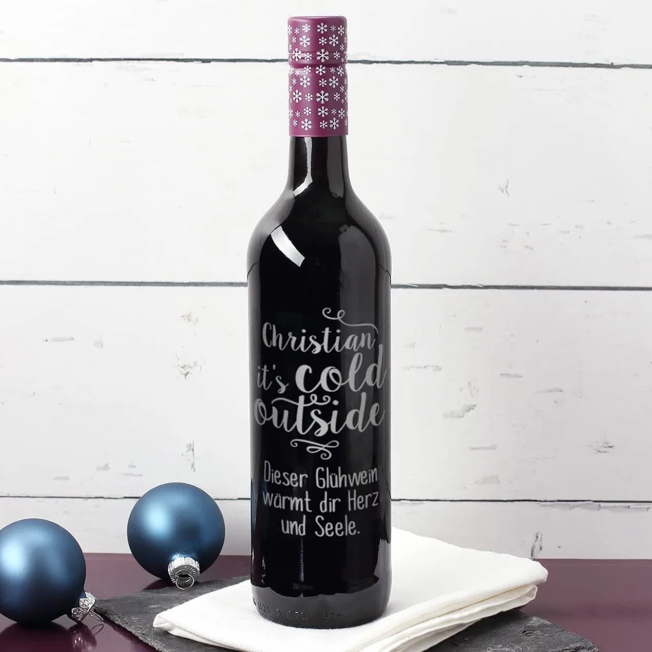 Glühwein - it’s cold outside - mit Name und Wunschtext