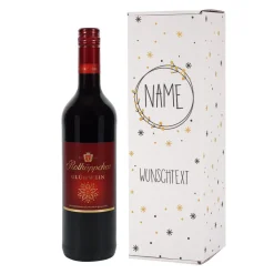 Glühwein mit persönlicher Flaschenverpackung