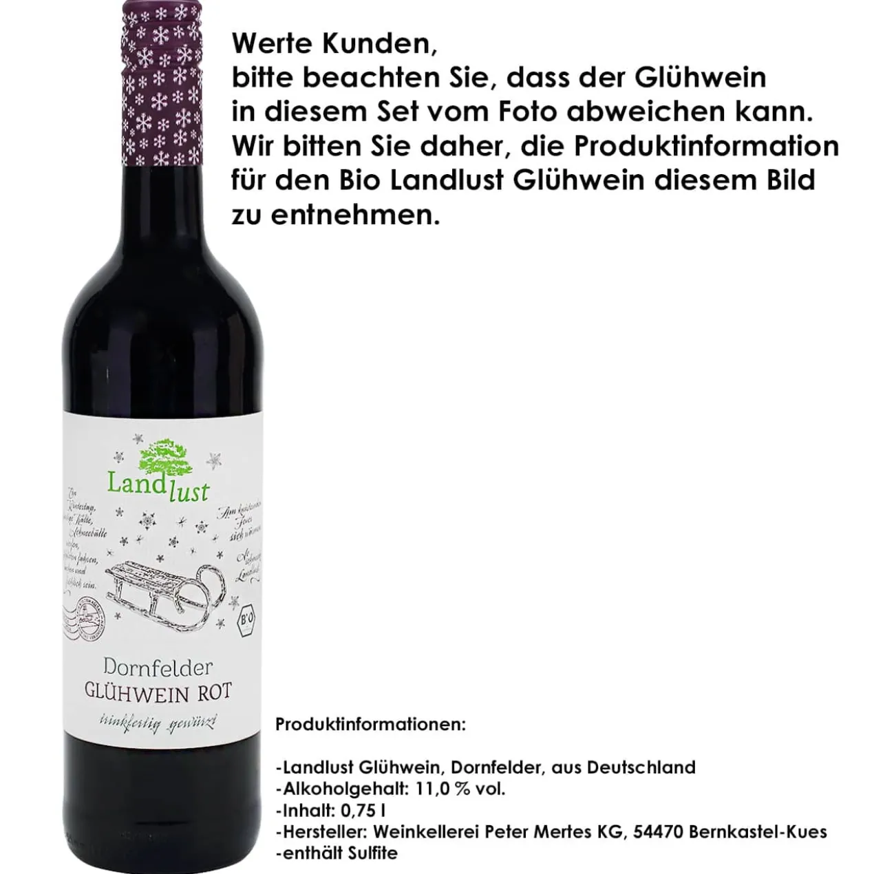 Glühwein mit persönlicher Geschenkbox zu Weihnachten