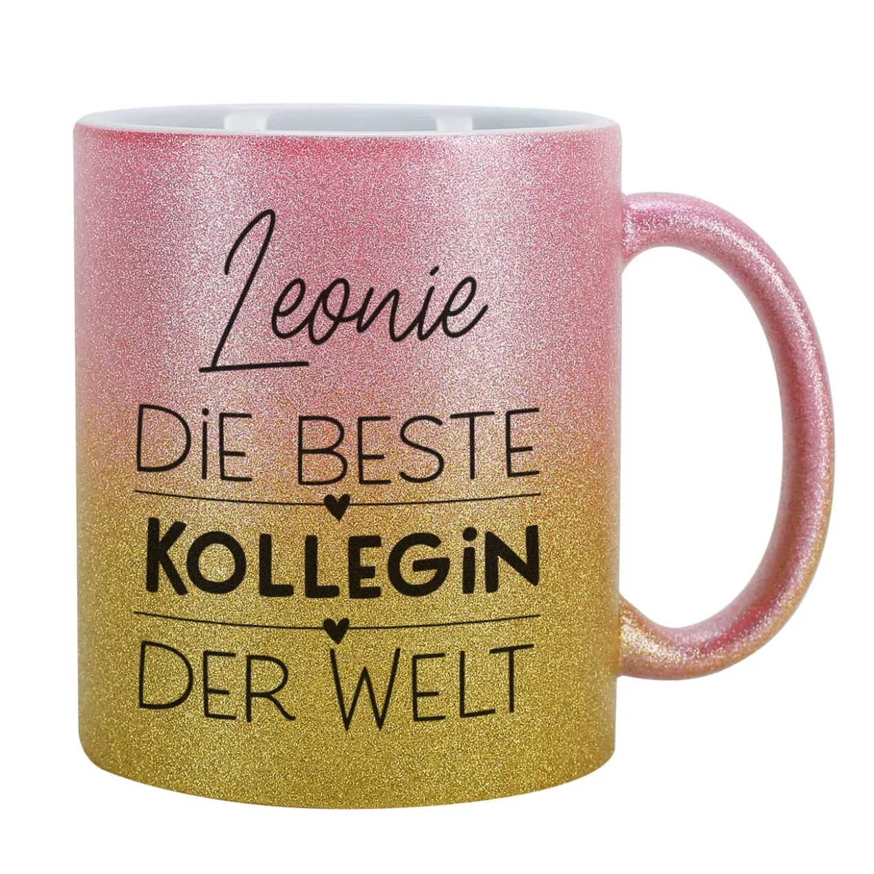 Glitzertasse für die beste Freundin, Kollegin oder Schwester der Welt