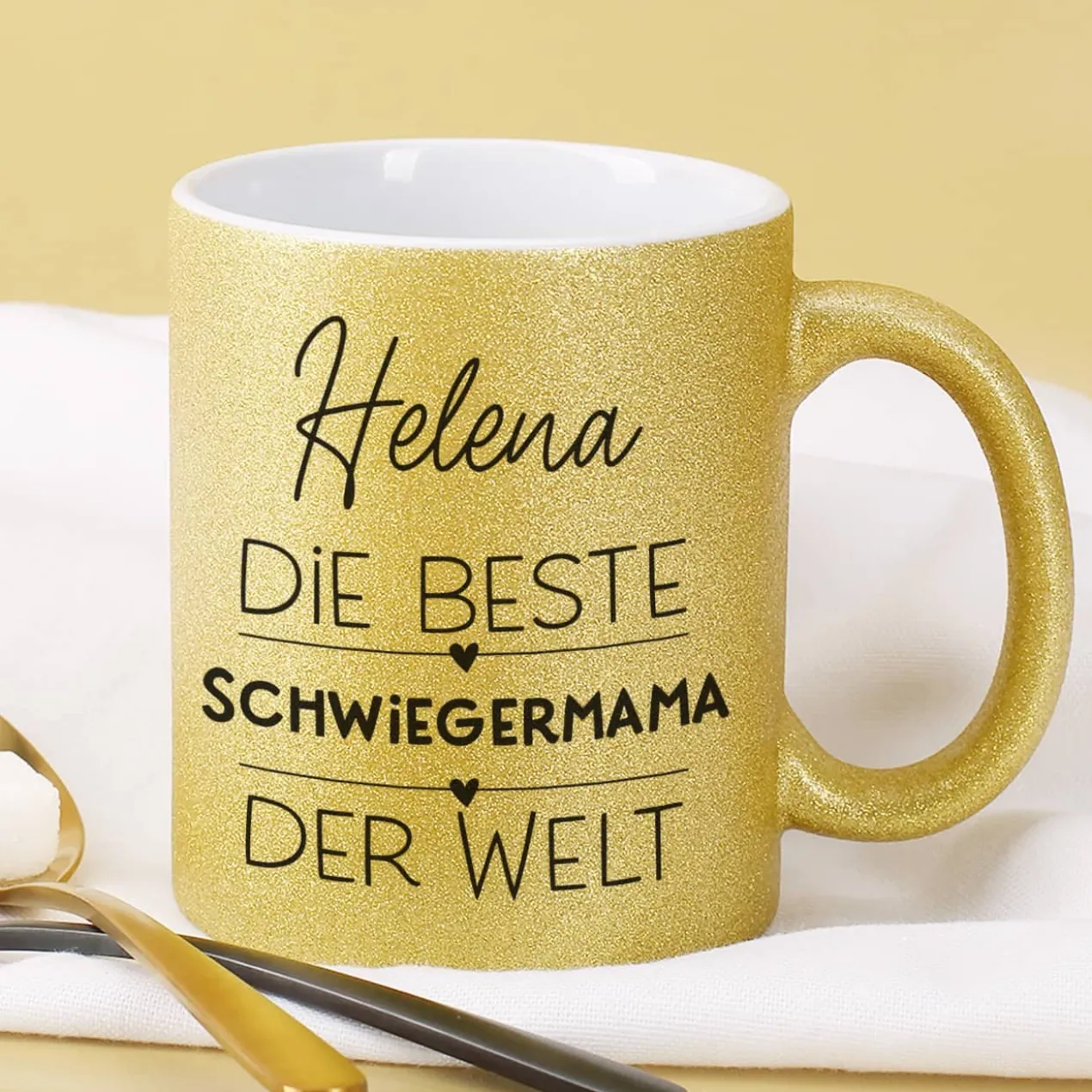 Glitzertasse für die beste Freundin, Kollegin oder Schwester der Welt