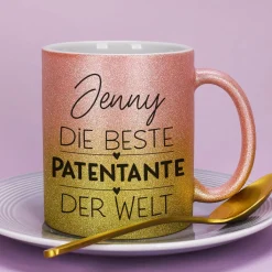 Glitzertasse für die beste Freundin, Kollegin oder Schwester der Welt